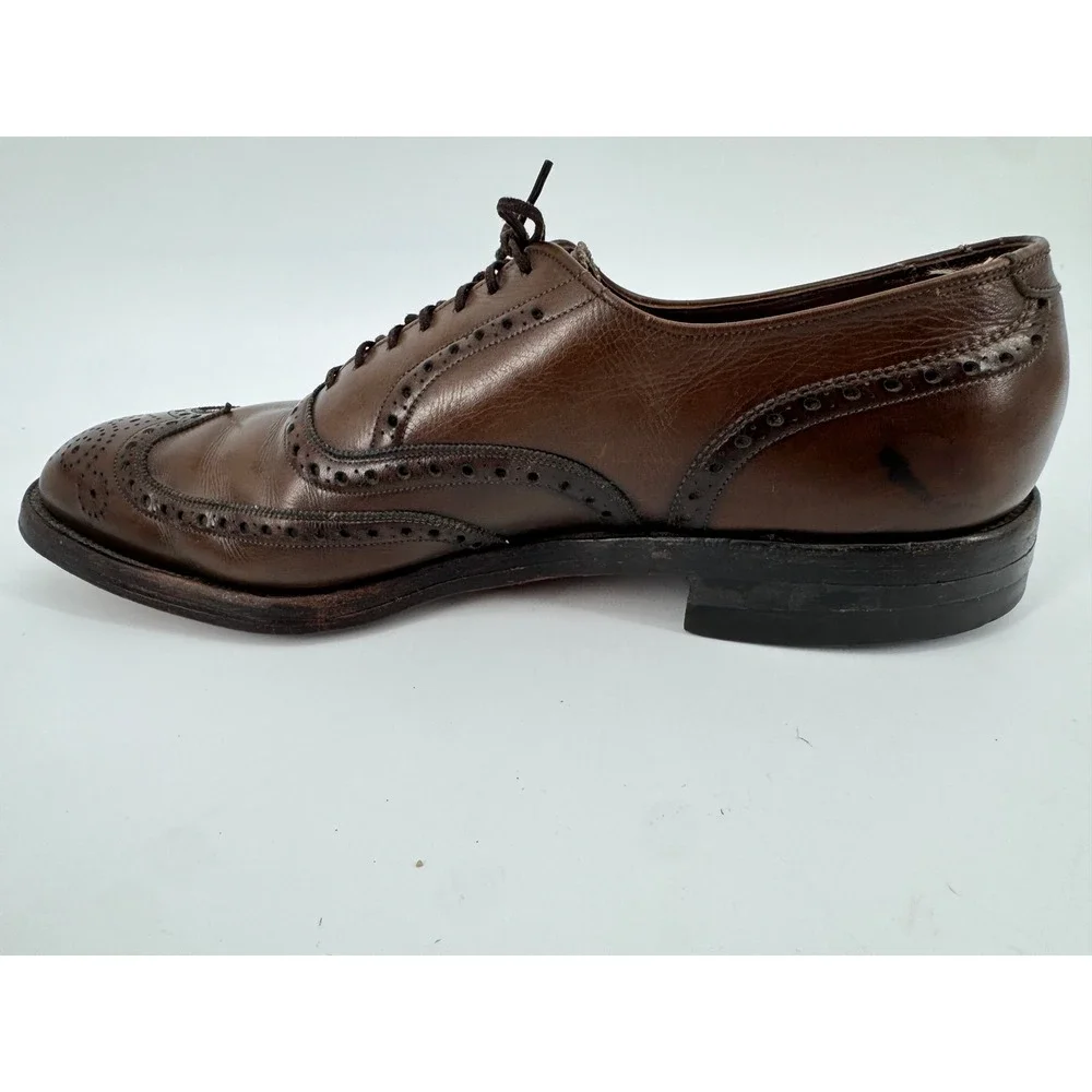 Allen Edmonds Boulevard 6375 Brown Leather Wingtip Oxford Shoes‎ Mens 10.5 C USA
